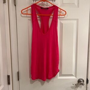 The North Face Womens Pink Racerback Activewear Tank Top Size Medium M Hot Pink